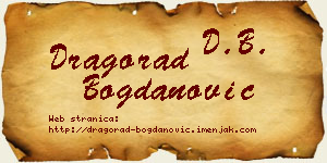 Dragorad Bogdanović vizit kartica